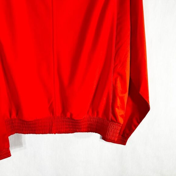 Athleta Medium Jacket Fleece Bomber Windbreaker Vibrant‎ Orange Full Zip 753 - Picture 9 of 11